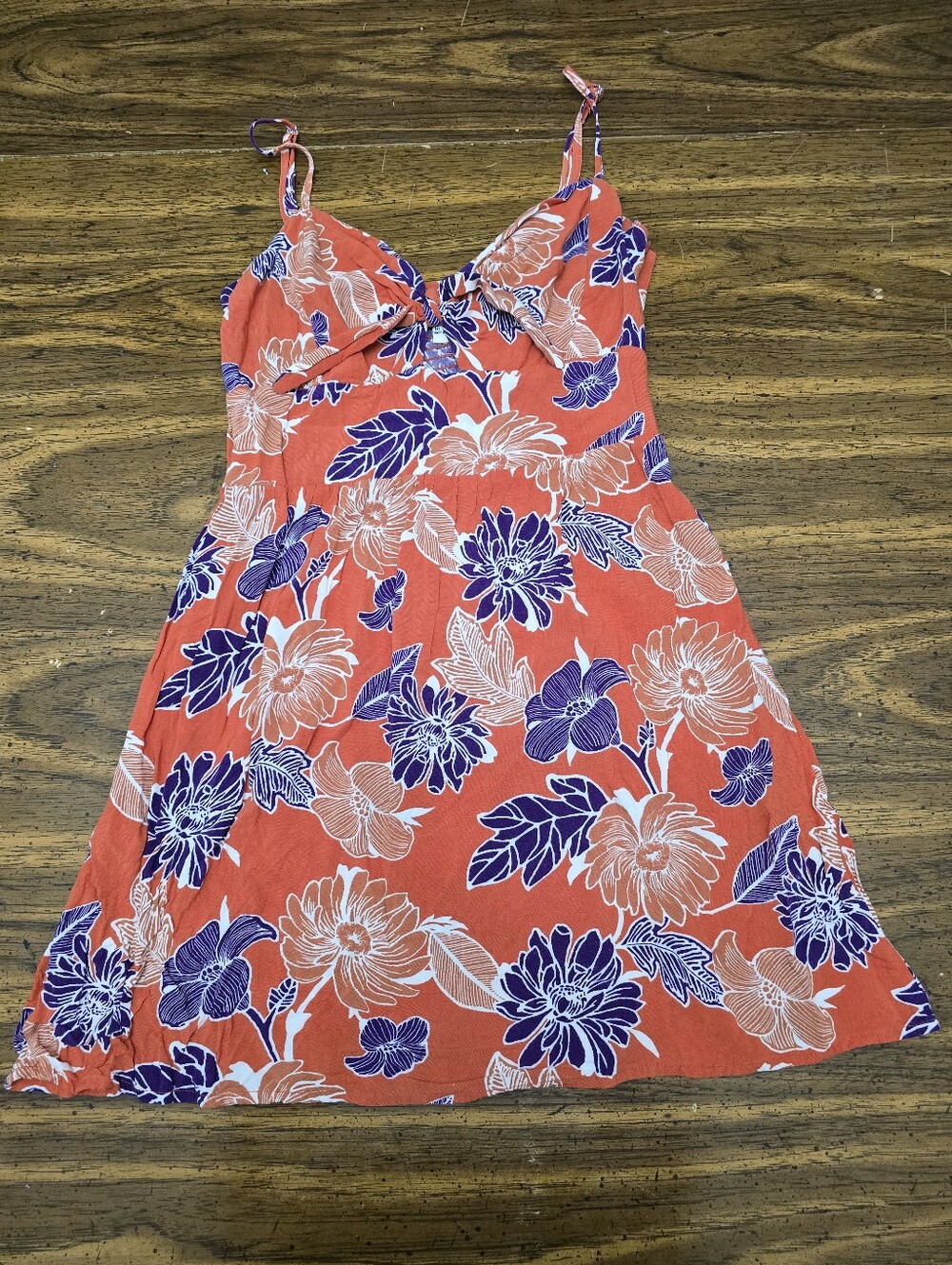 Coral Floral Spaghetti Strap Sundress